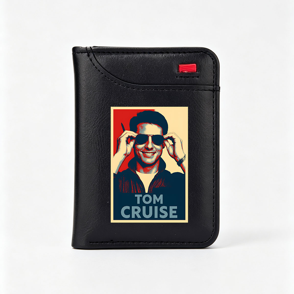 Tom Cruise Wearing Sunglasses in Pop Art Style Poster - Vertical Style Wallet