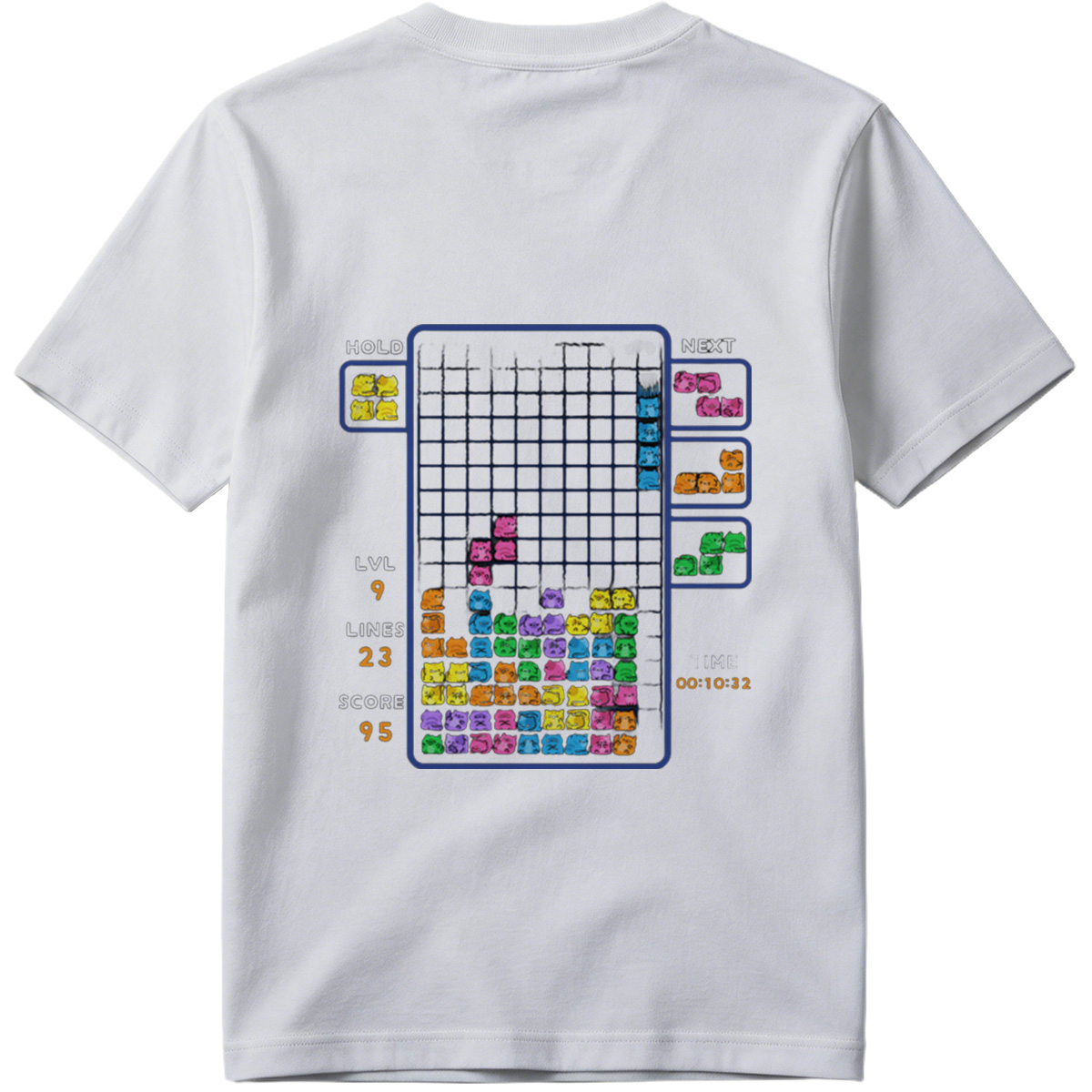 Cat Tetris: Level 9 Action - Tee