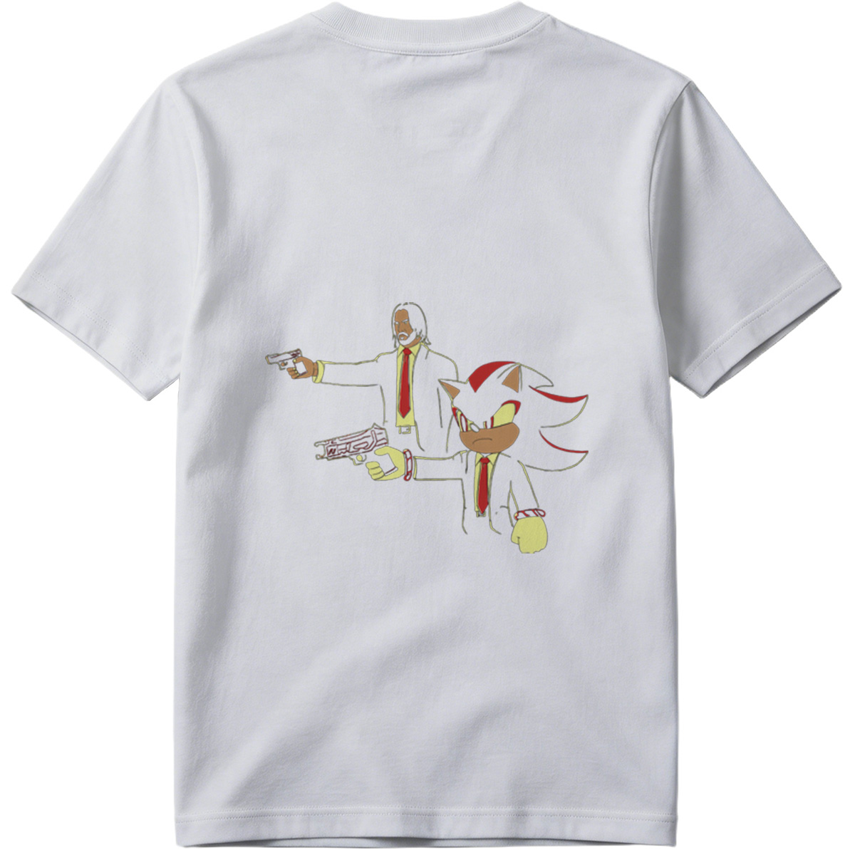Sonic the Hedgehog and John Wick in Suit and Tie - Tee