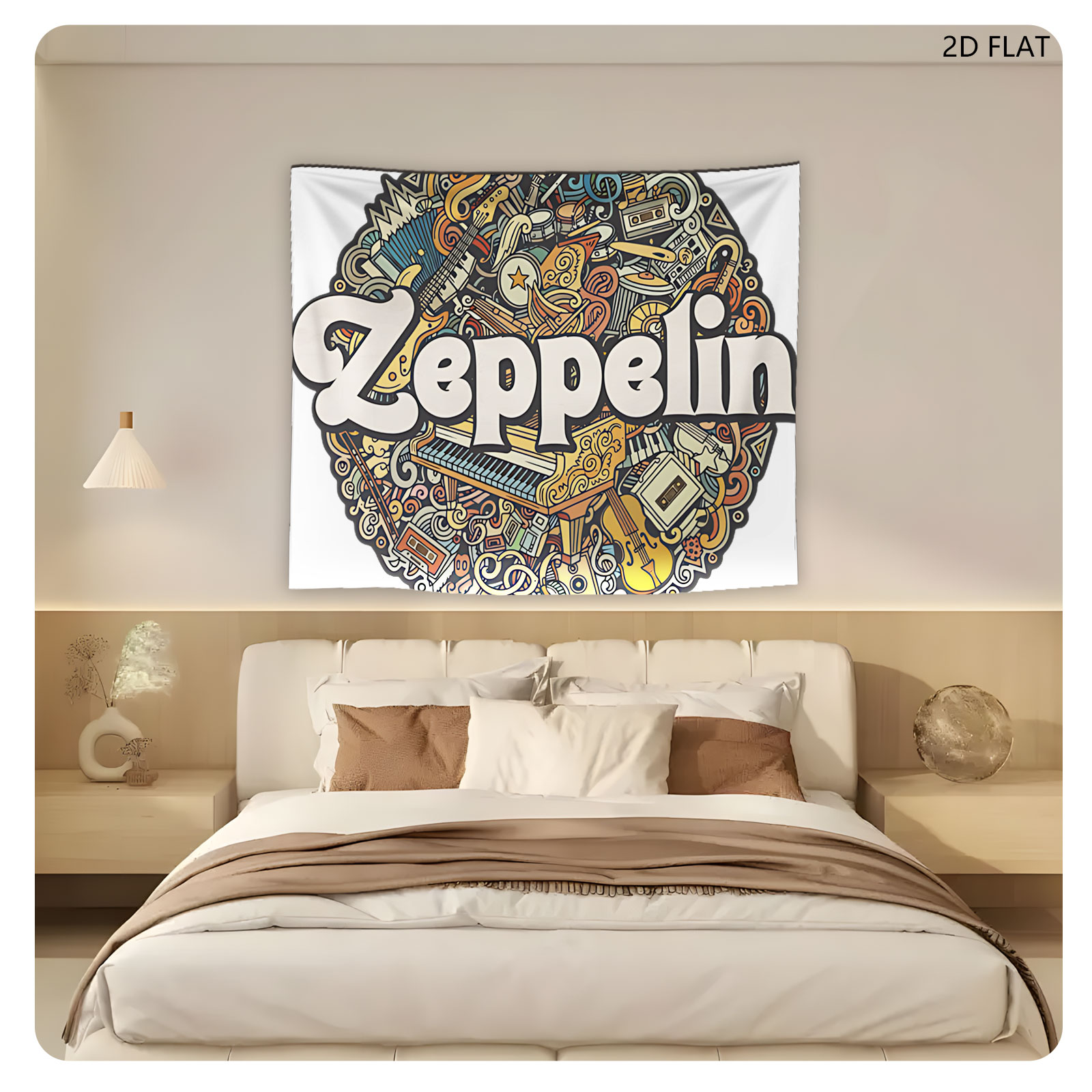 Led Zeppelin Music Instruments Artwork - Tapestry