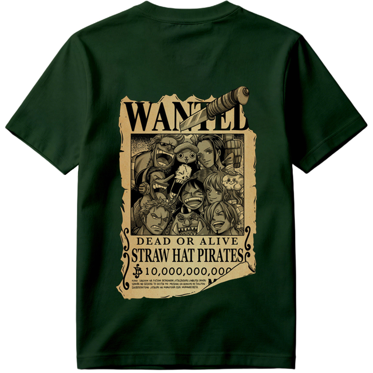 One Piece Straw Hat Pirates Wanted Poster - Tee