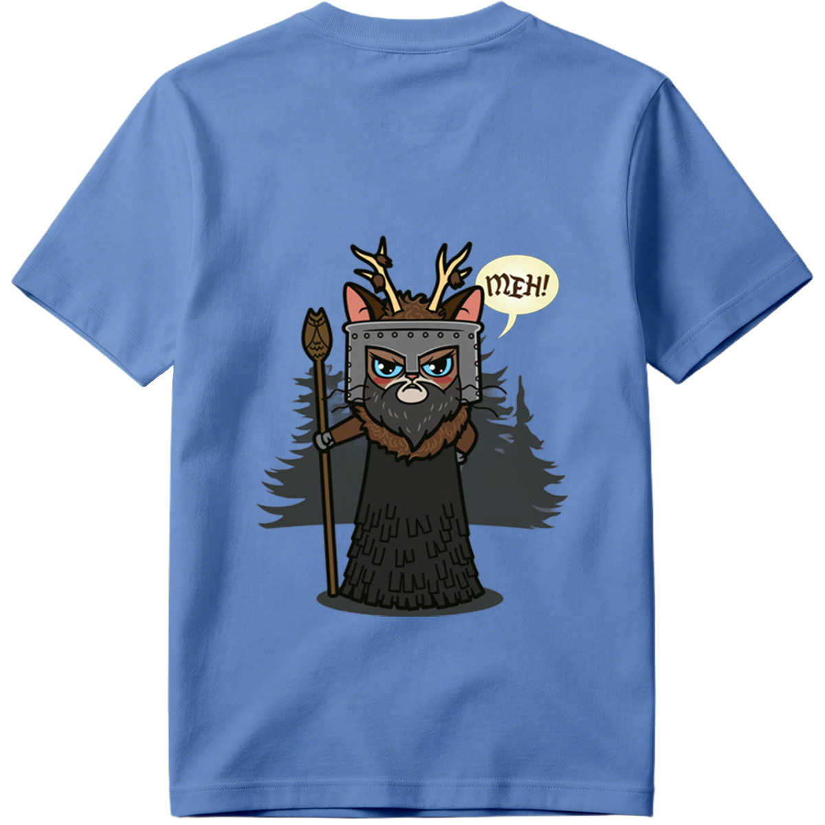 Cat Warrior with Antlers and Spear: 