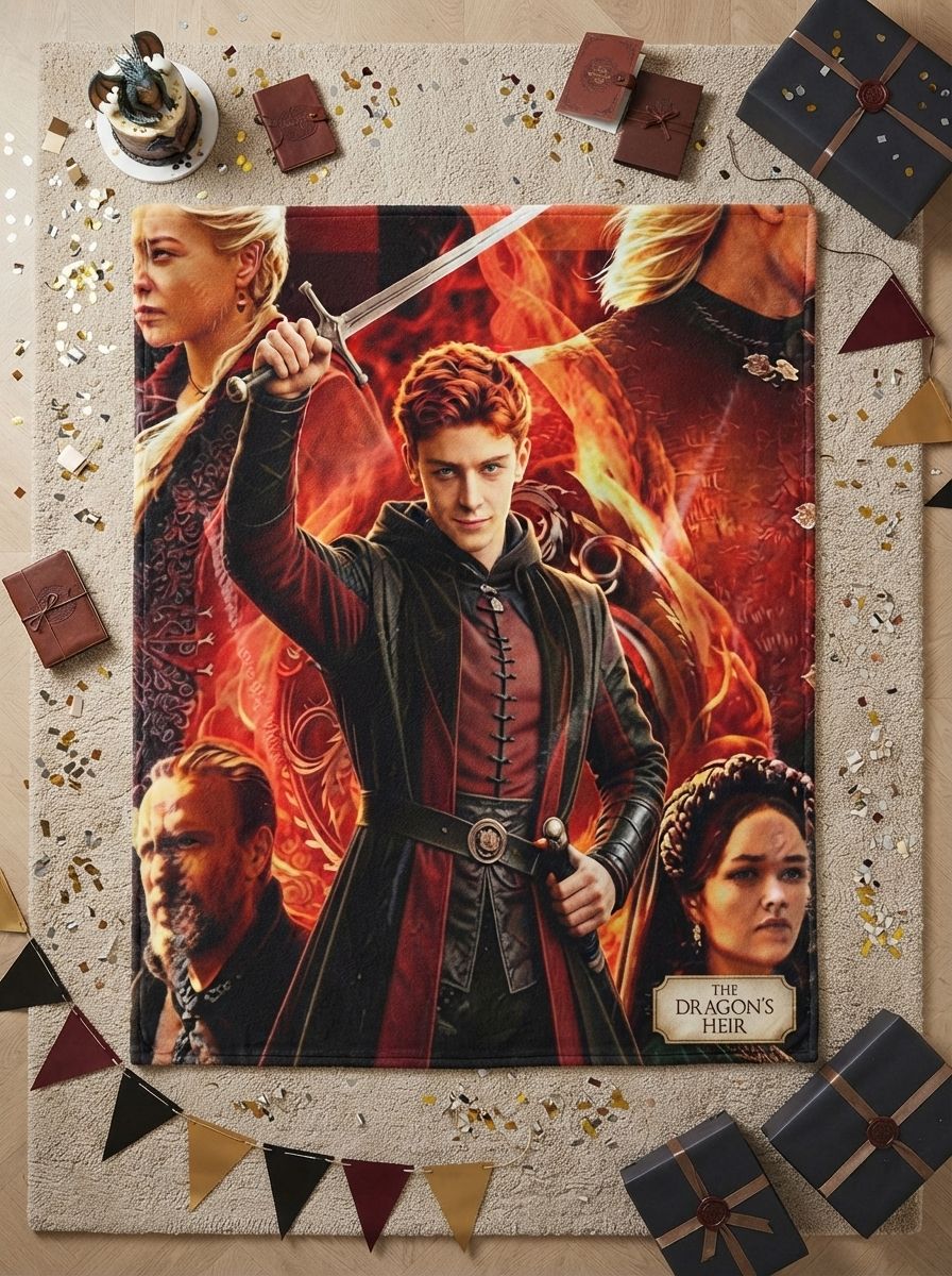 Custom Photo Face Blanket Personalized Fantasy Warrior Portrait Flannel Throw Ultra Soft Anti-Pilling Warm Fleece