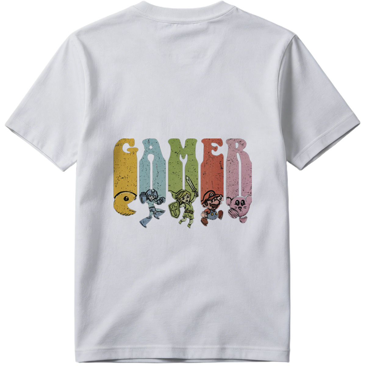 Gamer: Pac-Man, Mega Man, Zelda, Mario, Kirby - Tee