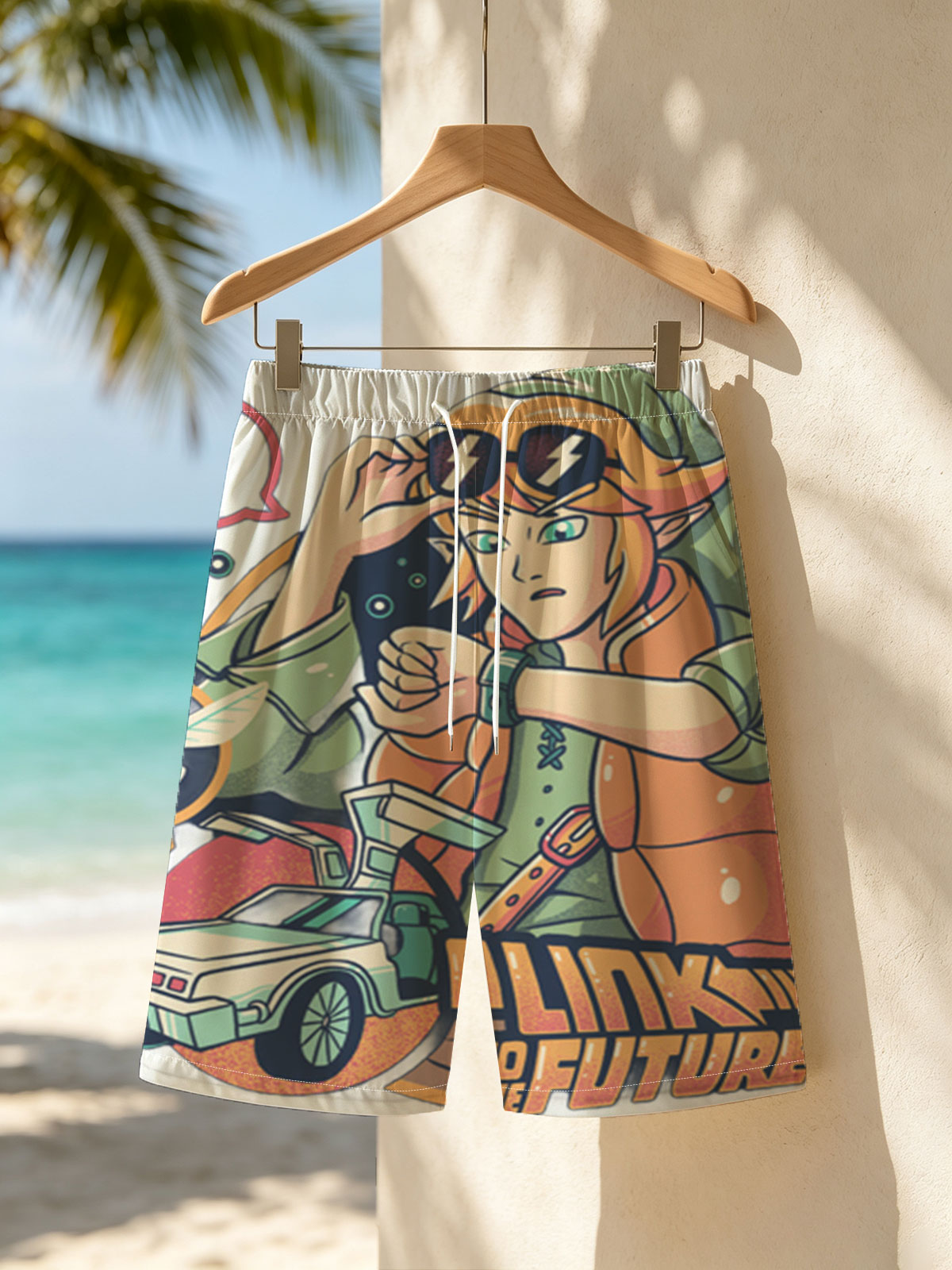 A Link to the Future: Zelda Meets Back to the Future -  Beach shorts