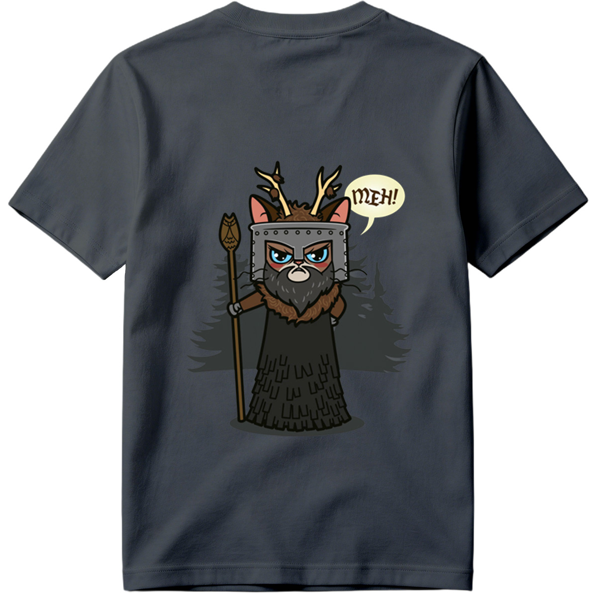 Cat Warrior with Antlers and Spear: 