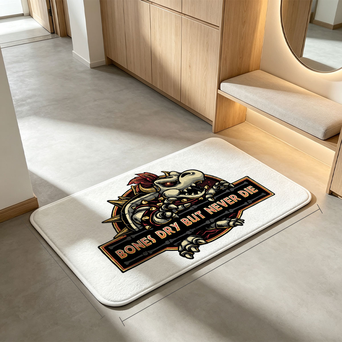 Dry Bones: Bones Dry But Never Die - Flannel floor mat