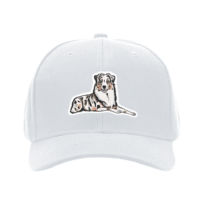 1pc New Baseball Cap with Australian Shepherd Dog Print Design Unisex Adjustable Hat for Outdoor Activities and Daily Wear Suitable for Pet Lovers and Animal Enthusiasts
