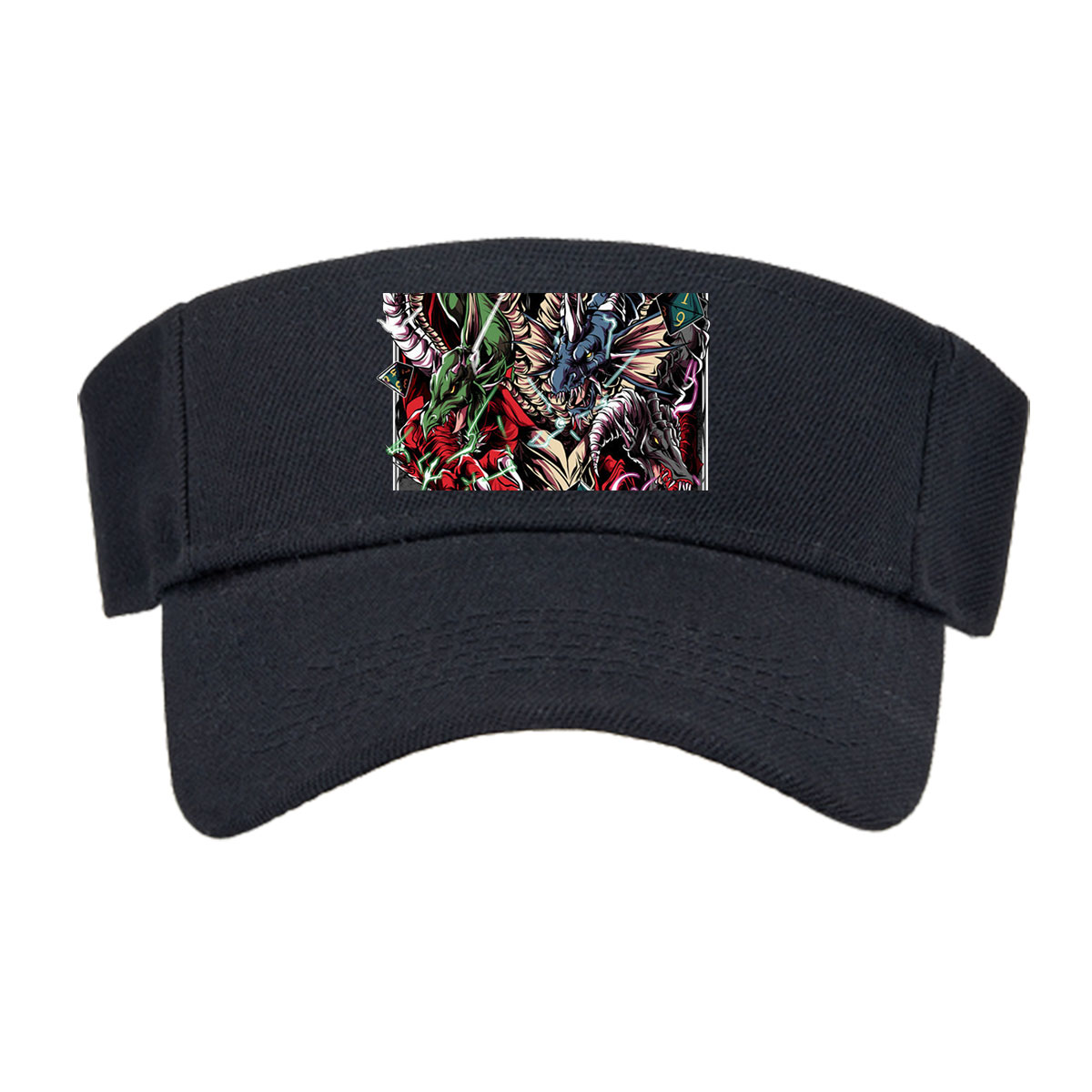 King of Dragons: Mythic Beasts and D20 Dice Fusion Art -  Visor cap