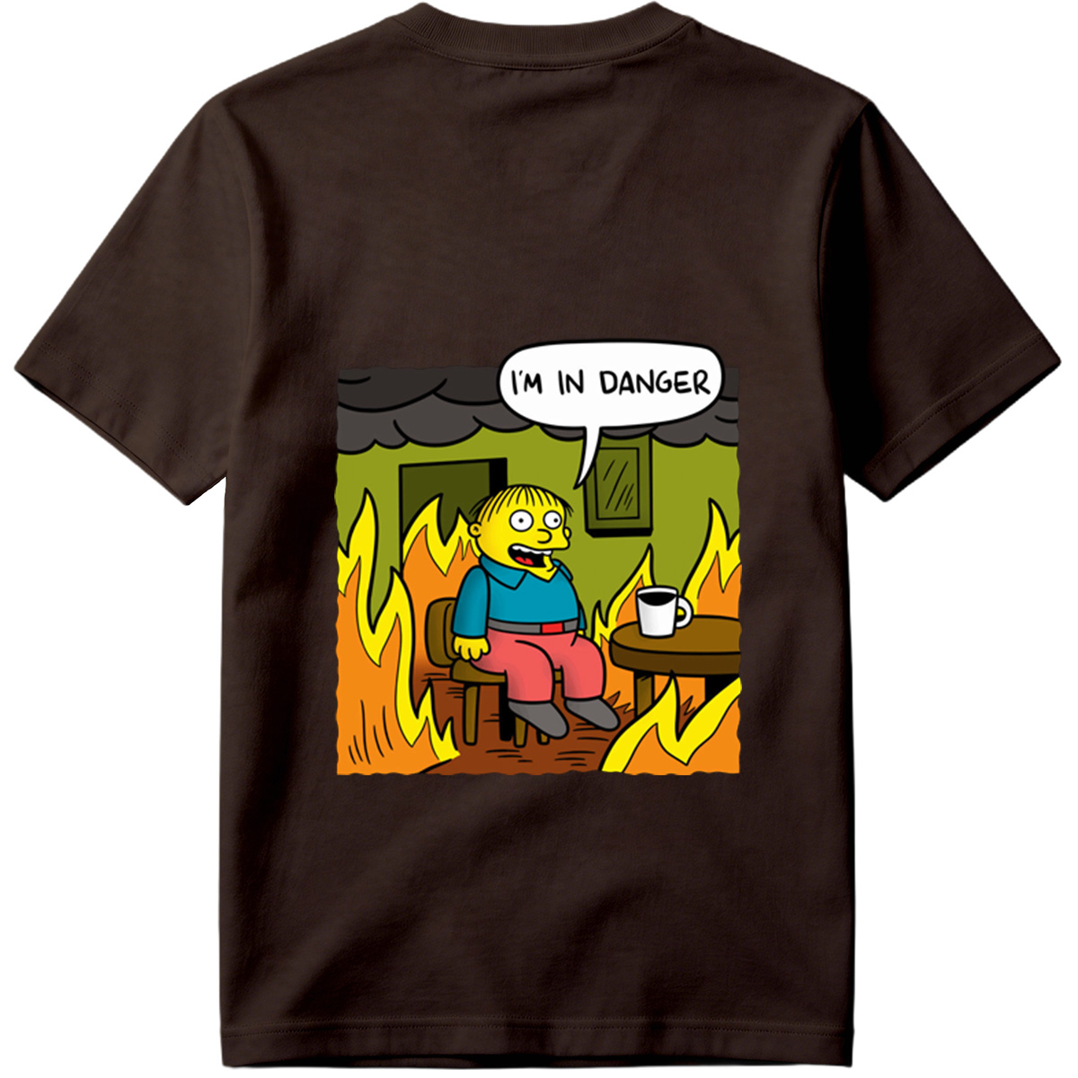 Simpsons Character in Burning Room - Tee