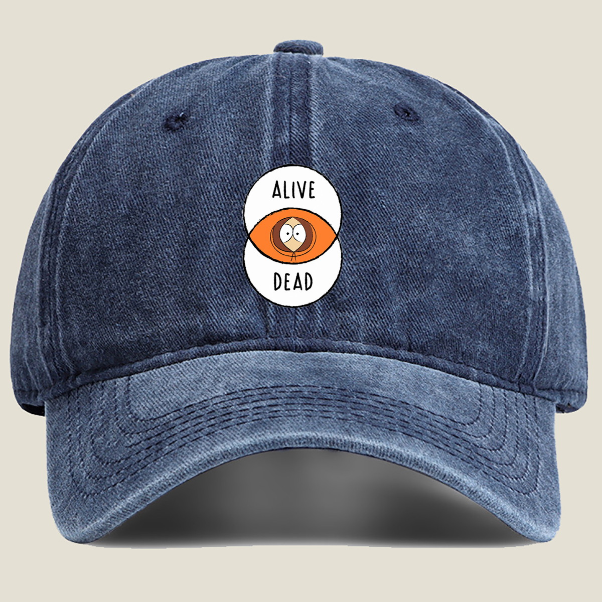 Schr?dinger's Cat: Alive and Dead - Washed Denim - Baseball Cap