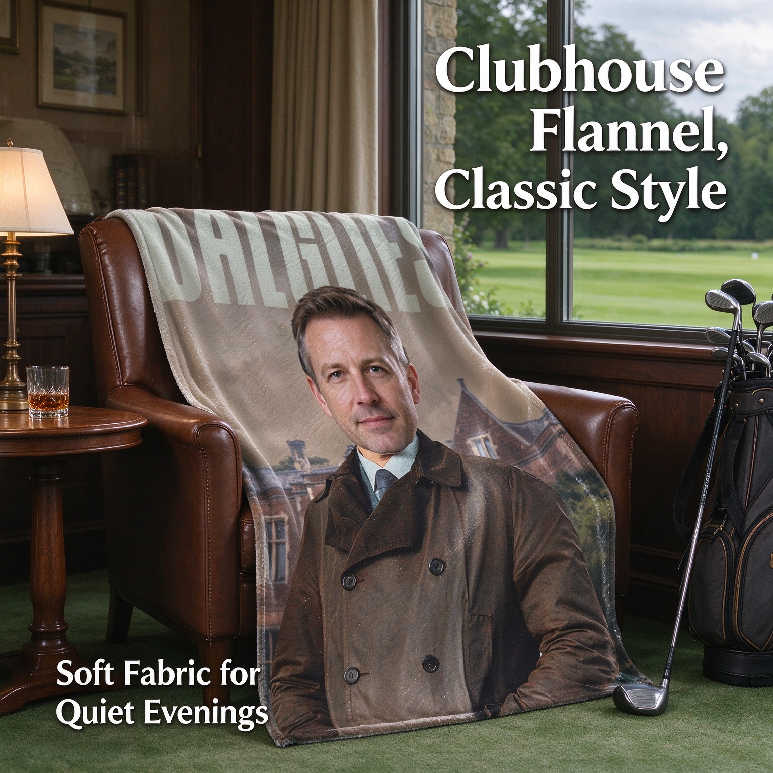 Custom Photo Portrait Flannel Blanket, Personalized Soft Fleece Throw for Couch and Bed, Ideal Keepsake Gift