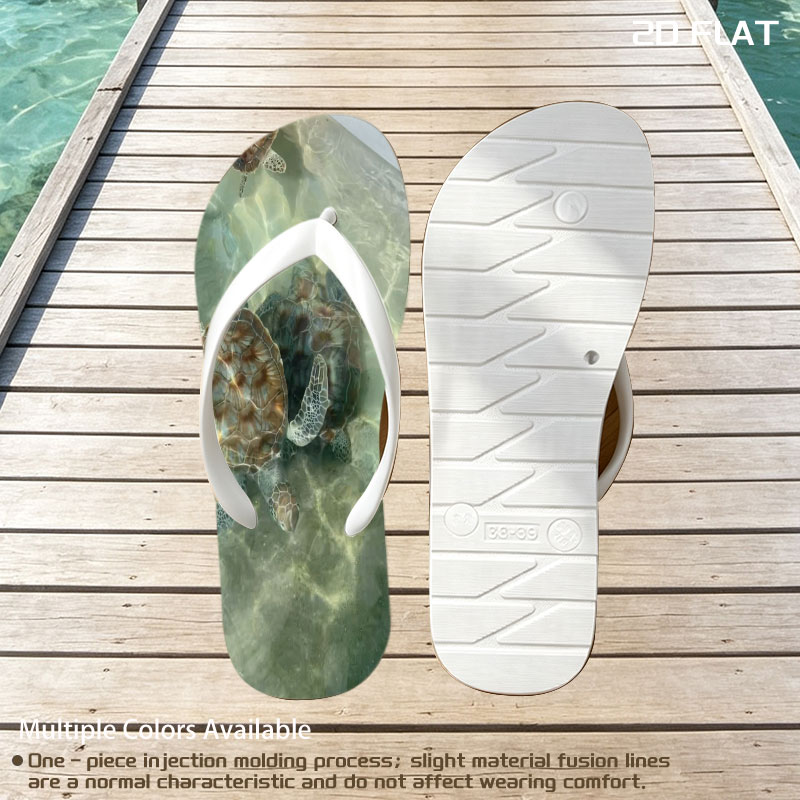 Sea turtles swimming in clear water -  flip-flops