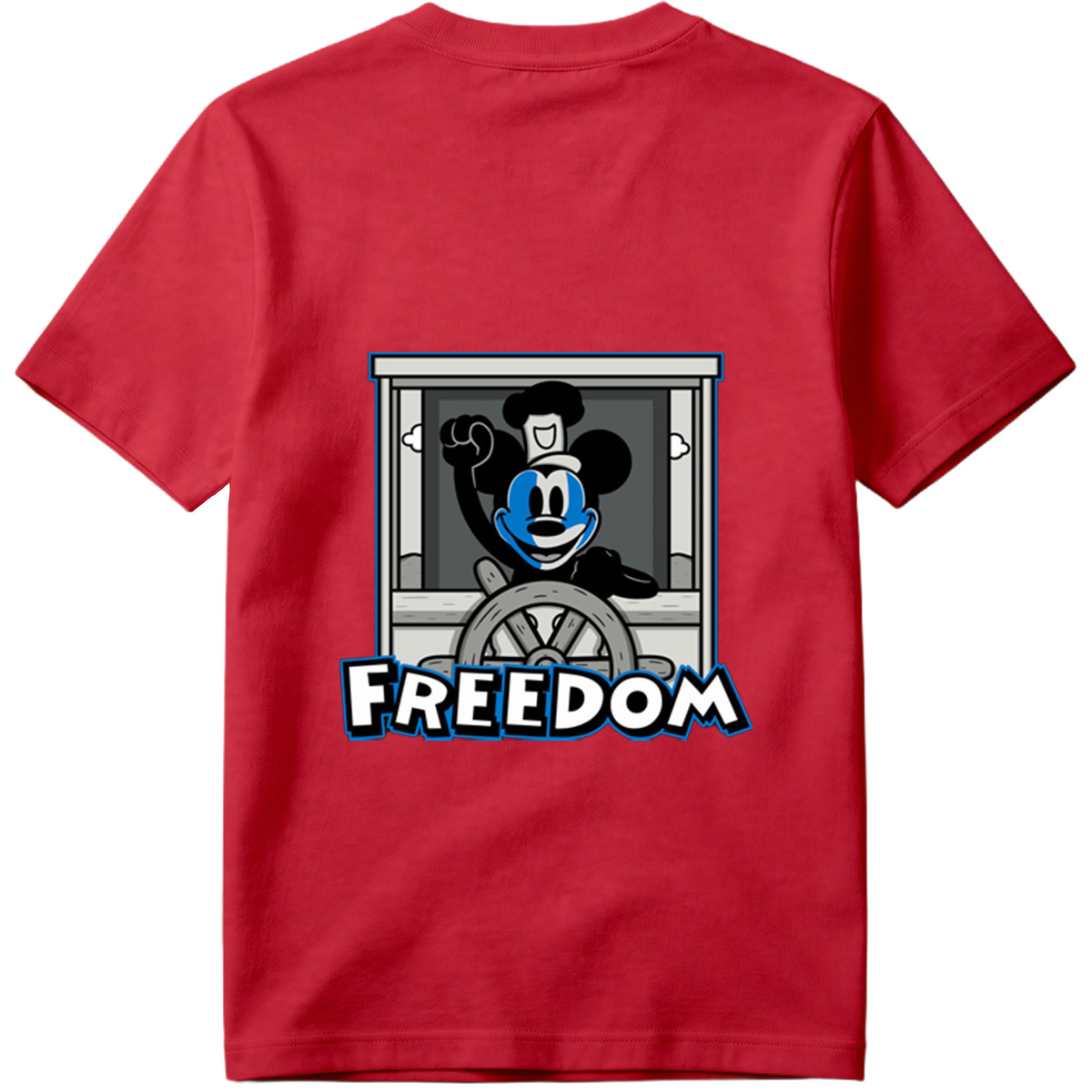 Mickey Mouse Freedom Steering Wheel Design - Tee