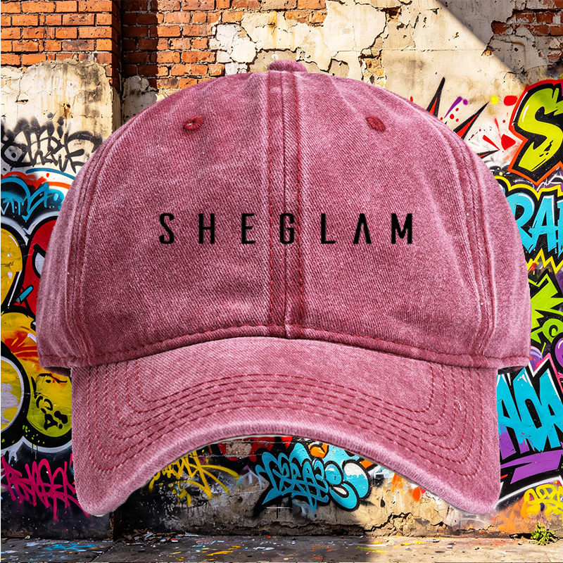 Unisex Classic Washed Cotton Hat with Vintage Logo Print - Casual Streetwear Cap for Outdoor Activities, Perfect for Urban Explorers and Fashion-Lovers Alike