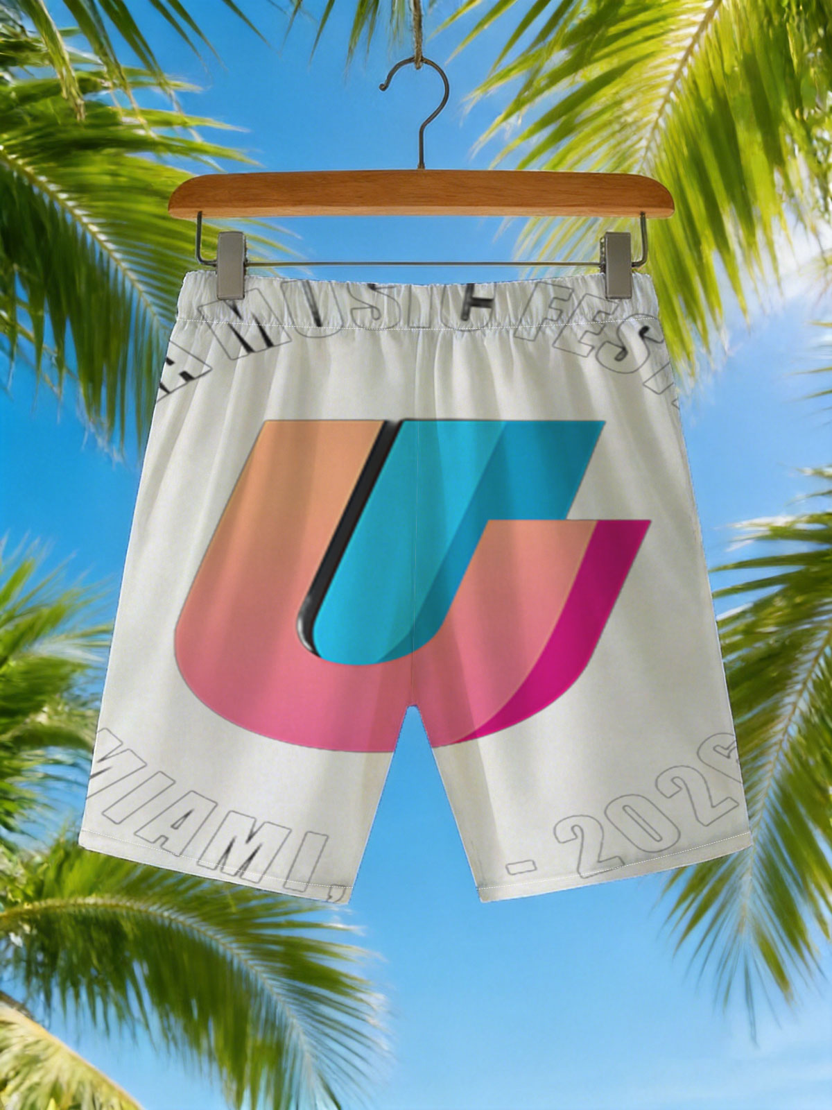 Ultra Music Festival Miami, FL 2026 Logo -  Beach shorts