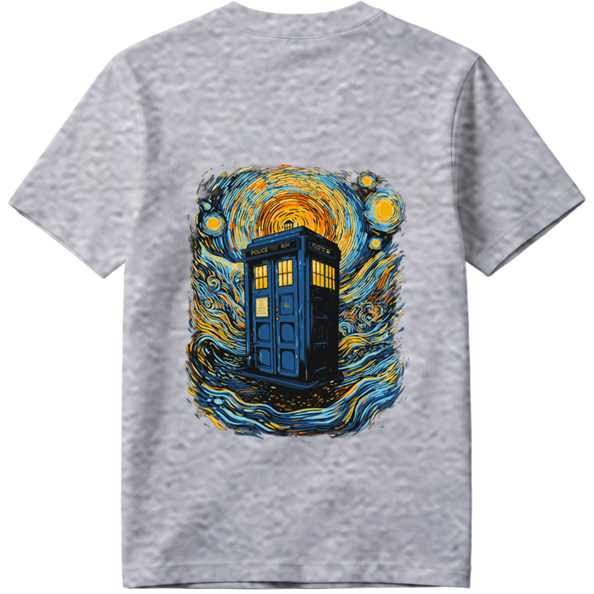 TARDIS in Starry Night - Tee