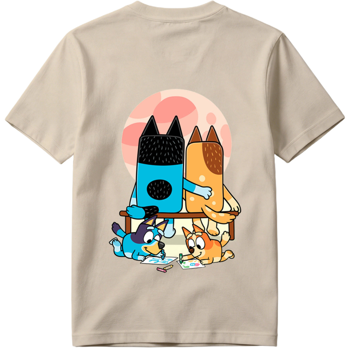 Bluey and Bingo Drawing with - Tee