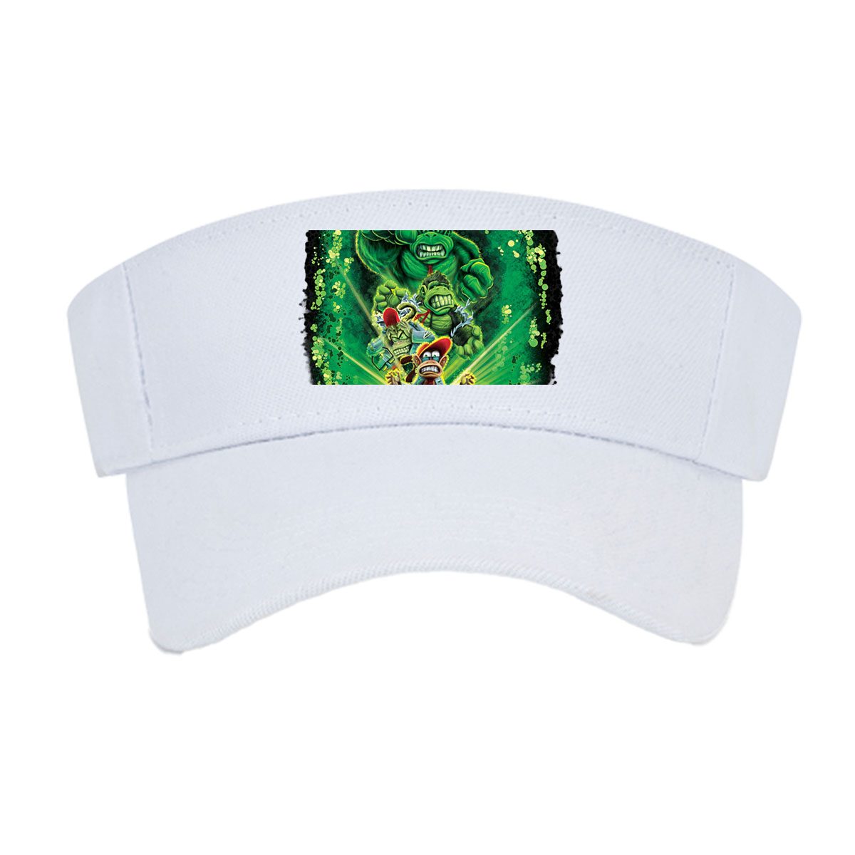 Donkey Kong, Diddy Kong, and King K. Rool in a dynamic green energy burst -  Visor cap