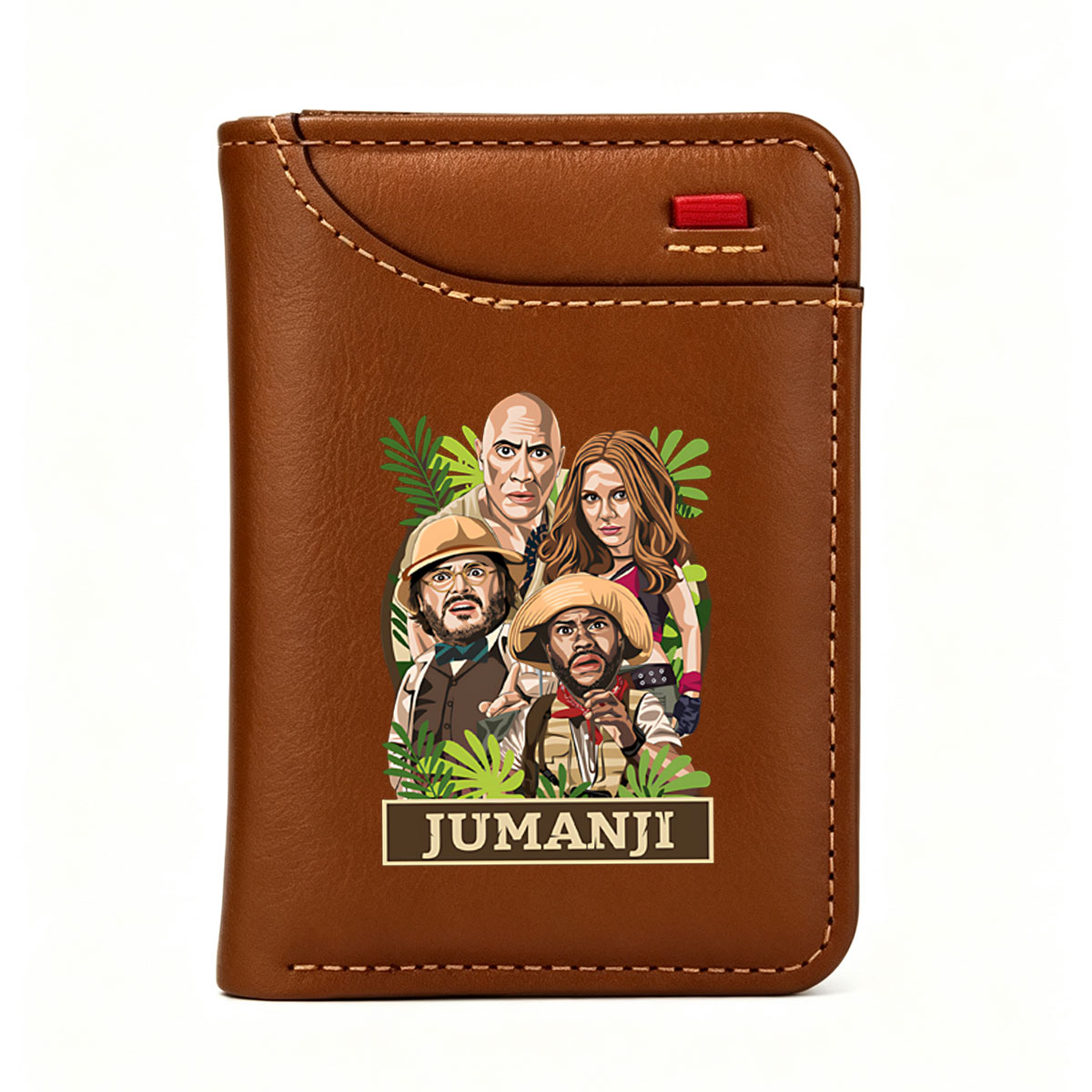 Jumanji: Dwayne Johnson, Kevin Hart, Jack Black, Karen Gillan in Adventure Role - Vertical Style Wallet