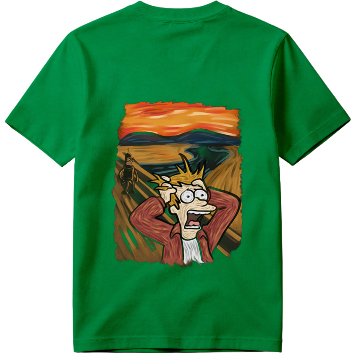Futurama: Fry and Bender in the Desert Sunset - Tee