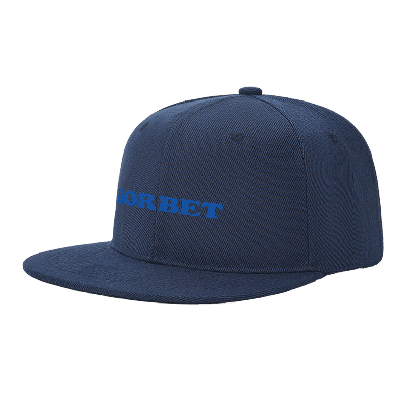 Flat Brim Baseball Cap Borbet Logo Print Streetwear Underground Skate Style for Basketball Court Skate Park Urban Lifestyle Skaters Rappers Streetwear Enthusiasts