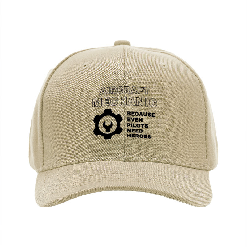 1pc New Baseball Cap Aircraft Mechanic Print Adjustable Unisex Hat for Outdoor Work and Casual Wear Adults