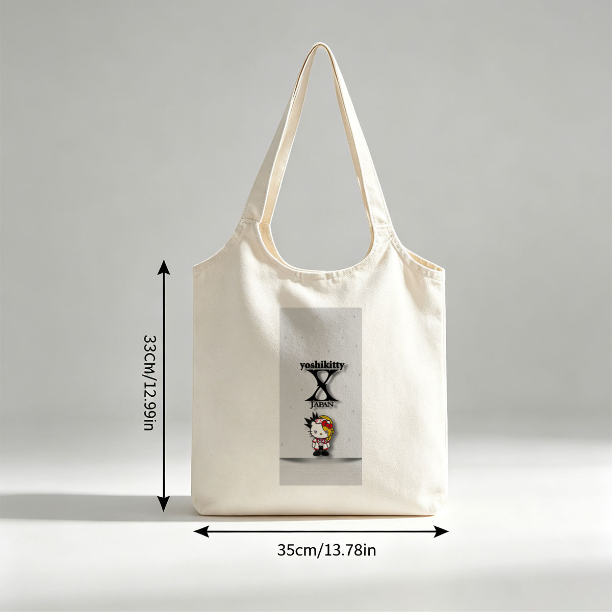 Yoshikitty X Japan Character Design with Hello Kitty Fusion Art - Canvas shoulder bags/