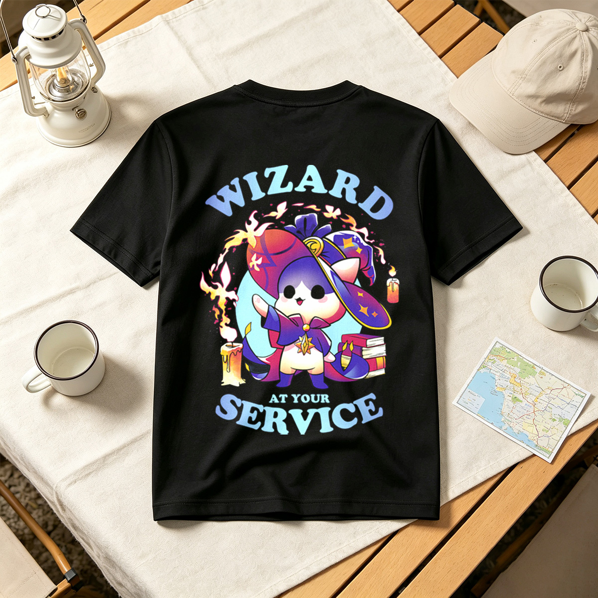 Wizard Cat at Your Service - Tee