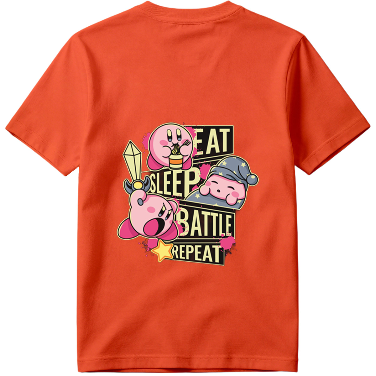 Kirby: Eat, Sleep, Battle, Repeat - Tee