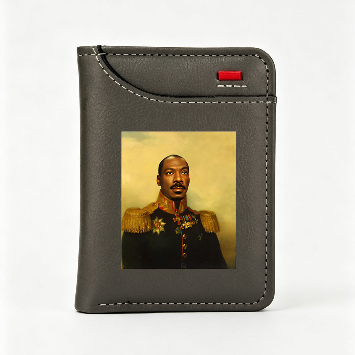 Portrait of a Distinguished Military Officer in Regal Uniform - Vertical Style Wallet