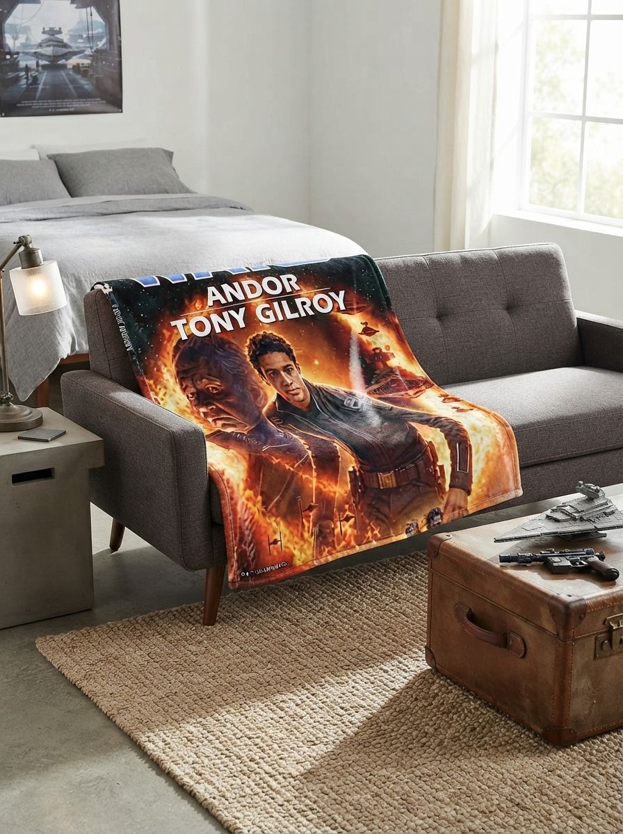 Custom Photo Face Sci-Fi Hero Flannel Blanket Personalized Portrait Movie Poster Cozy Plush Fleece Throw Anti-Pilling