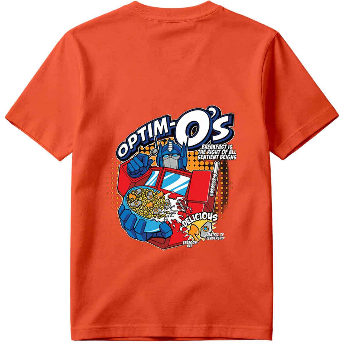 Optim-O's: Transformers Breakfast Cereal Featuring Optimus Prime - Tee