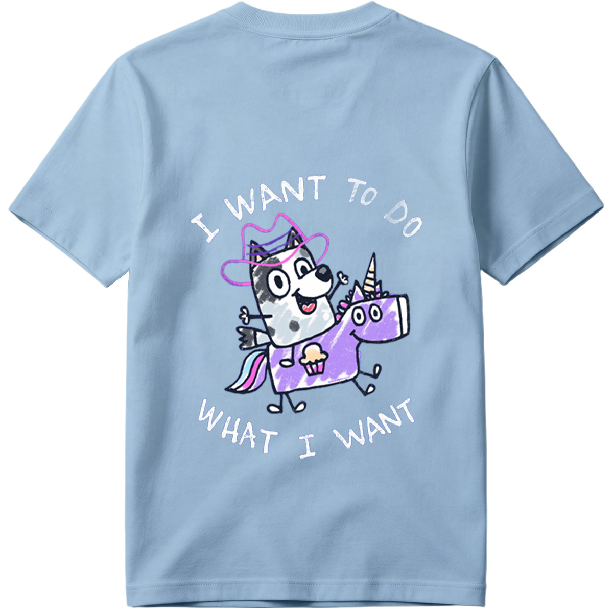 Bluey and the Unicorn: I Want to Do What I Want - Tee