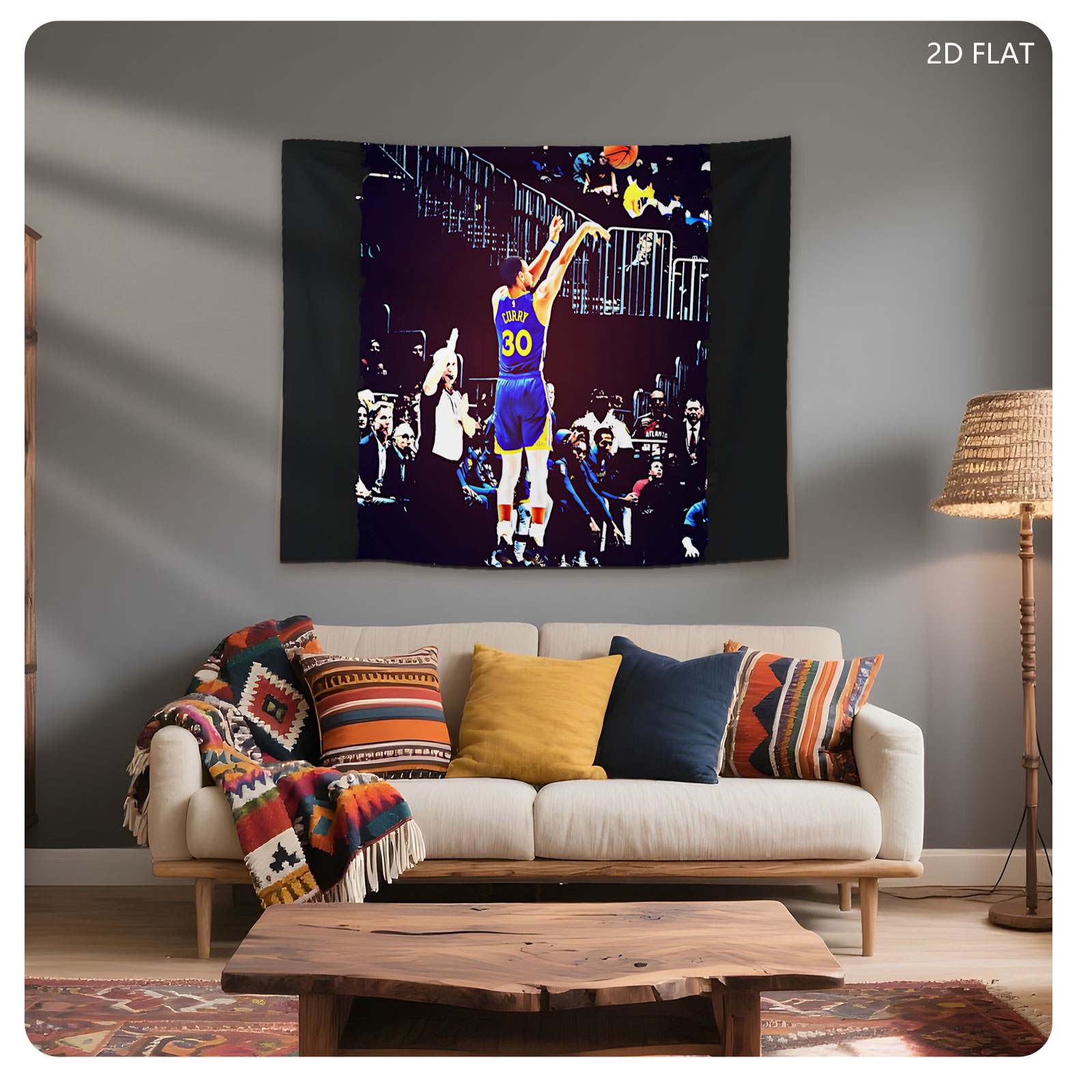 Stephen Curry #30 Shooting Three-Pointer in NBA Game - Tapestry