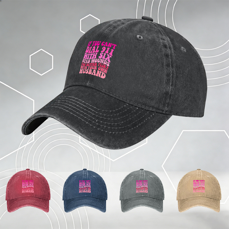 New Baseball Cap with Personal Stalker Dog Print and Funny Text 
