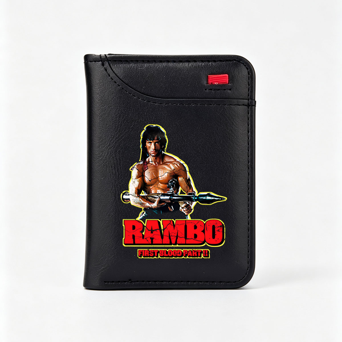 Rambo: First Blood Part II - John Rambo, Sylvester Stallone, Action Hero, Military Combat, Iconic Film Character - Vertical Style Wallet