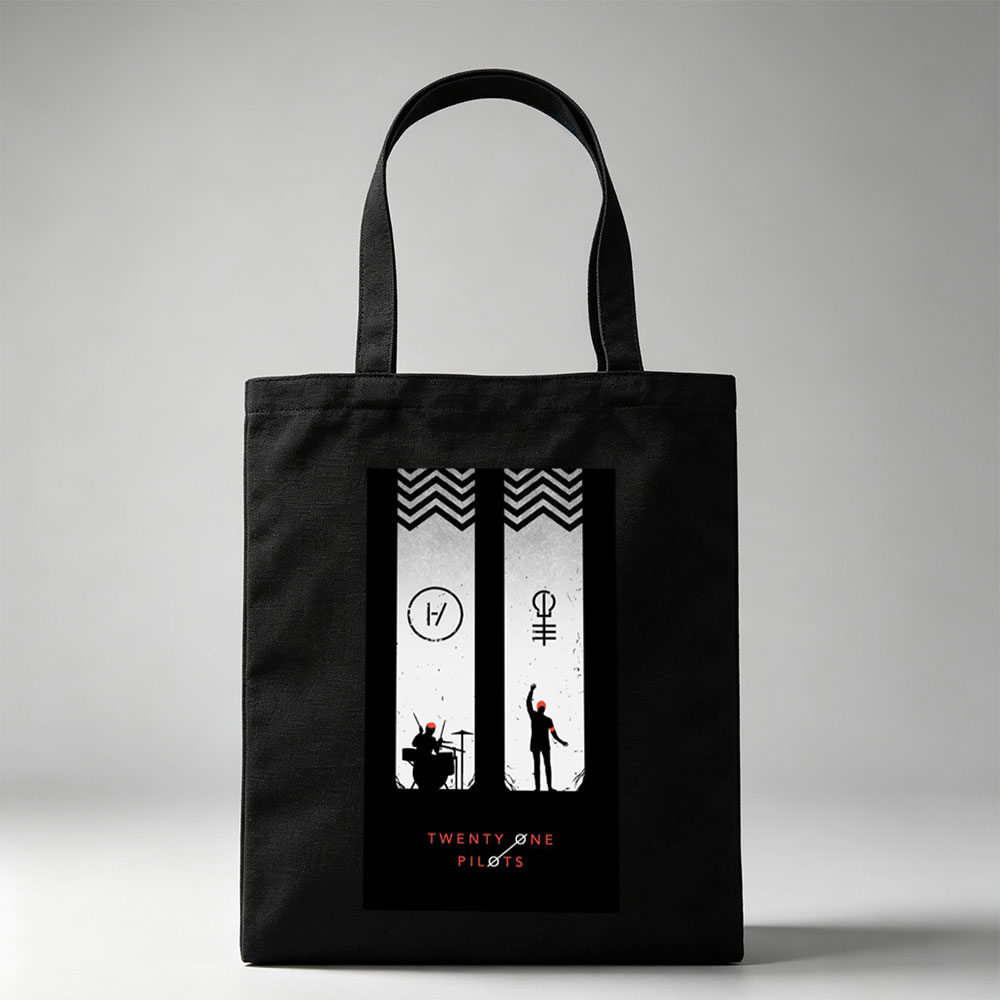 Twenty One Pilots Live Performance Silhouette Artwork - Canvas tote bags