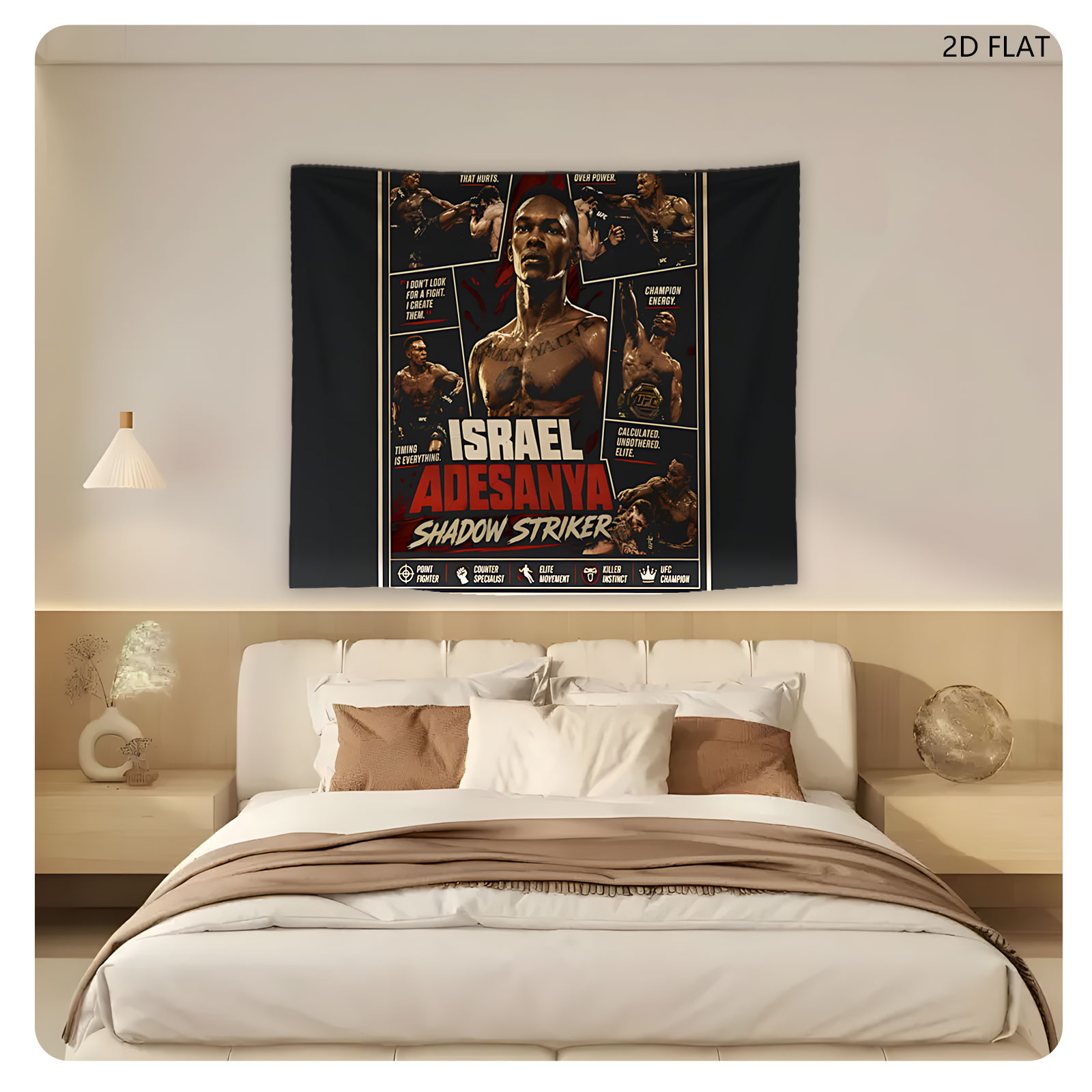 Israel Adesanya: Shadow Striker UFC Champion - Tapestry