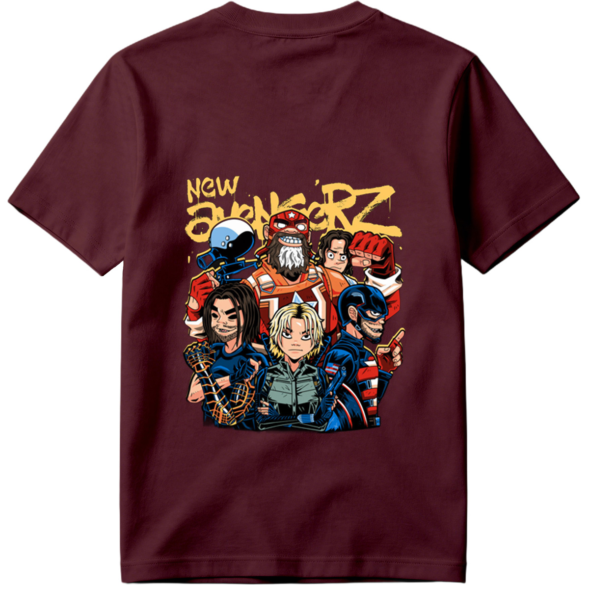New Avengers: Captain America, Iron Man, Thor, Black Widow, Hulk, Hawkeye - Tee