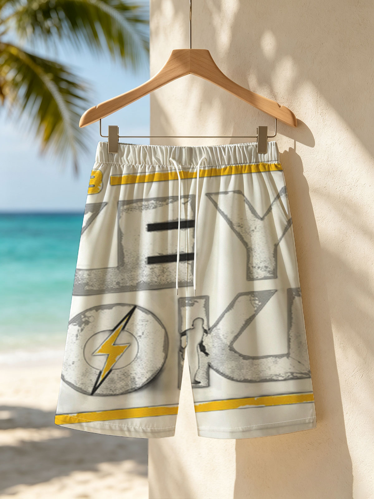 Vault 33: Okey Dokey – Fallout Themed Event with Lightning and Silhouette Design -  Beach shorts