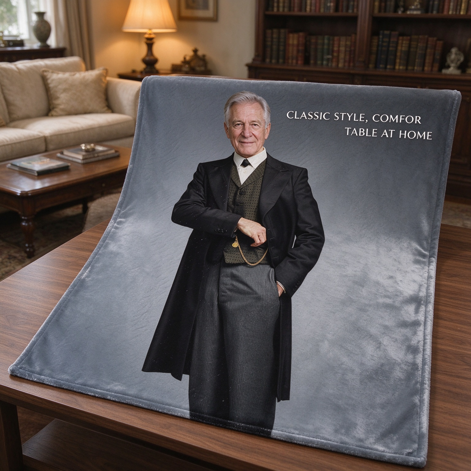 Custom Photo Blanket Personalized Portrait Flannel Throw Ultra Soft Cozy Fleece Bed Couch Cover Keepsake Gift