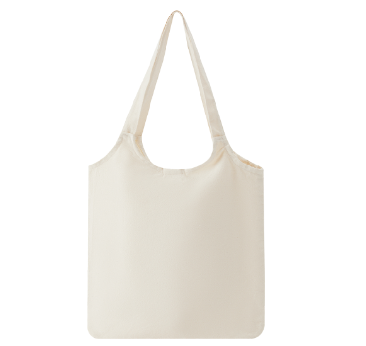 White single-shoulder canvas bag