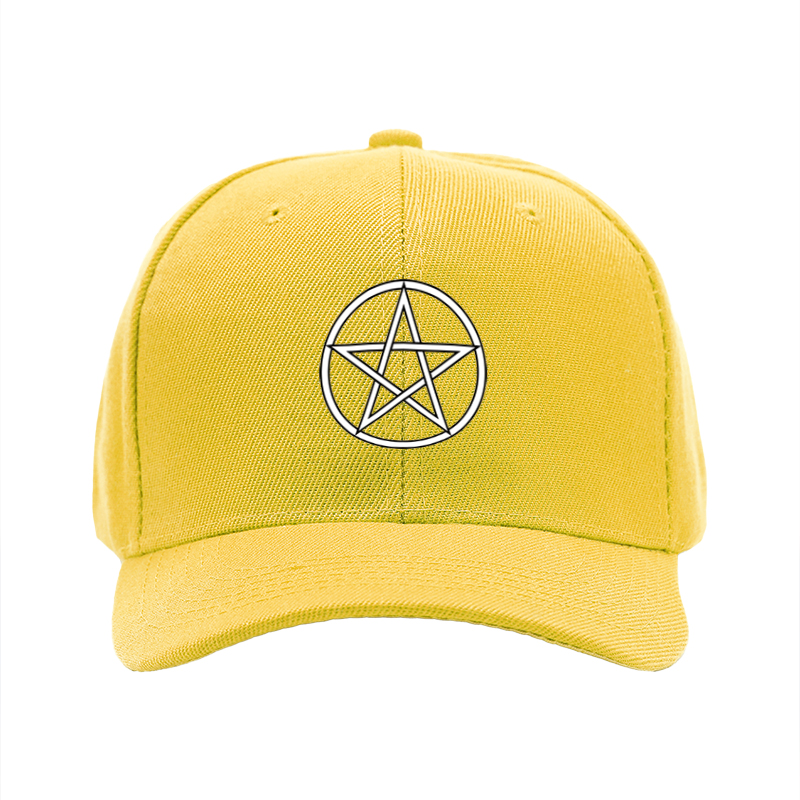 1pc New Baseball Cap with Pentagram Print Design Unisex Adjustable Hat for Outdoor Activities and Casual Wear Suitable for Adults Who Love Unique Symbolic Style