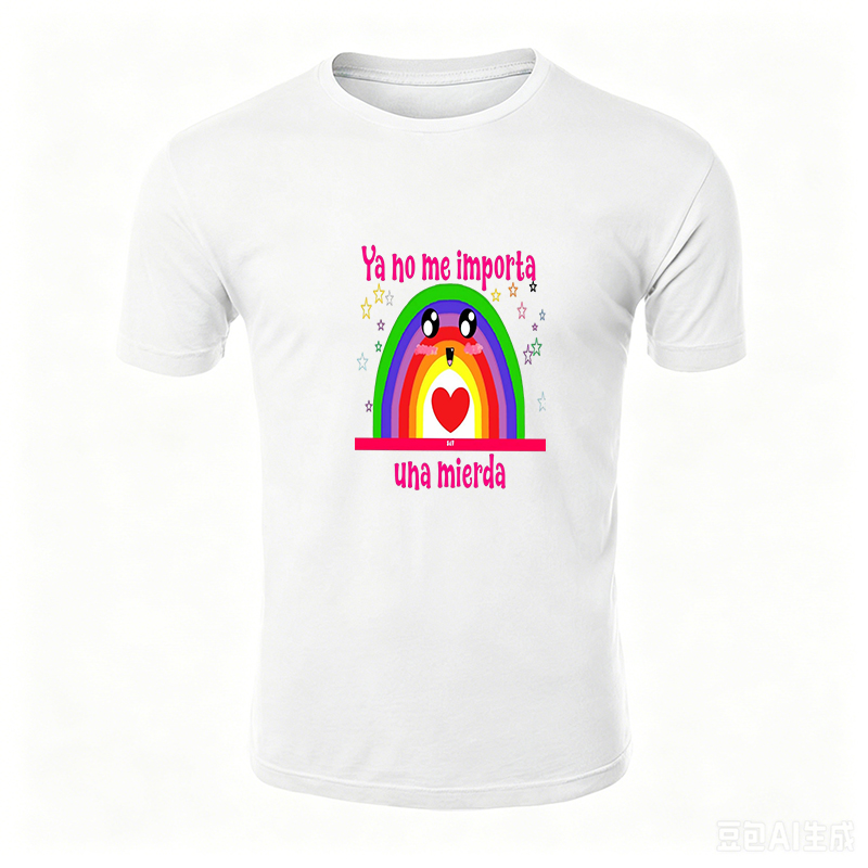 Unisex Classic T-Shirt Featuring Rainbow with Heart and 