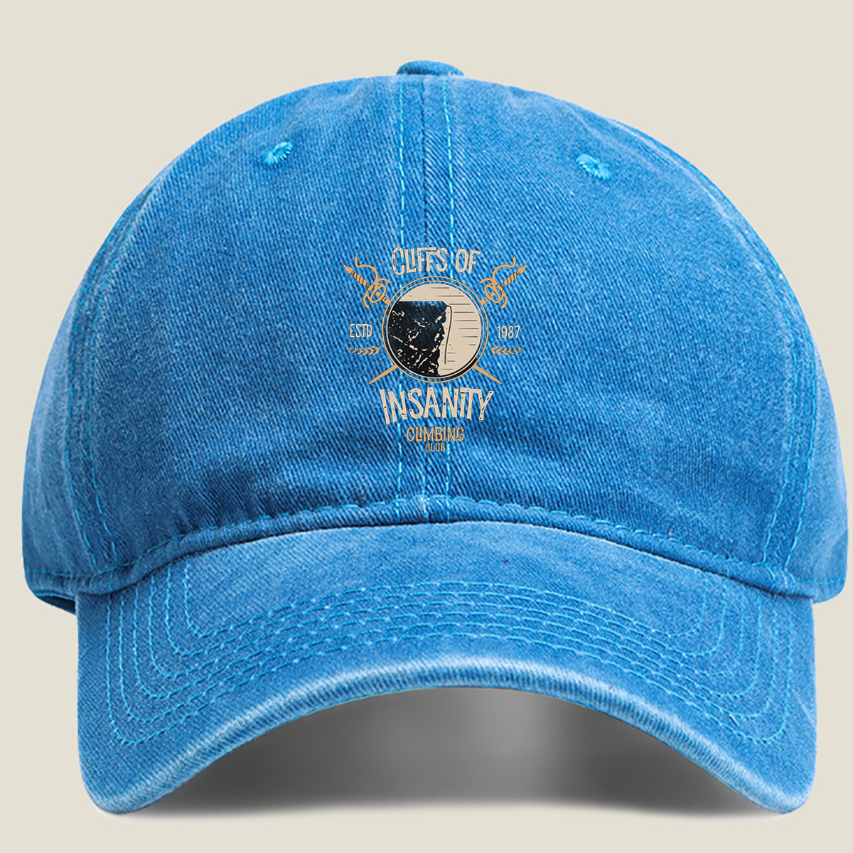 Cliffs of Insanity Climbing Club - Washed Denim - Baseball Cap