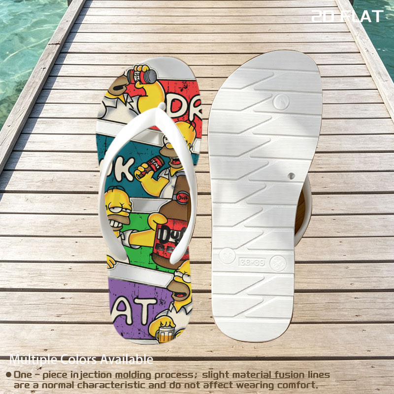 Homer Simpson Drinks Duff Beer: Drink, Drink, Repeat -  flip-flops
