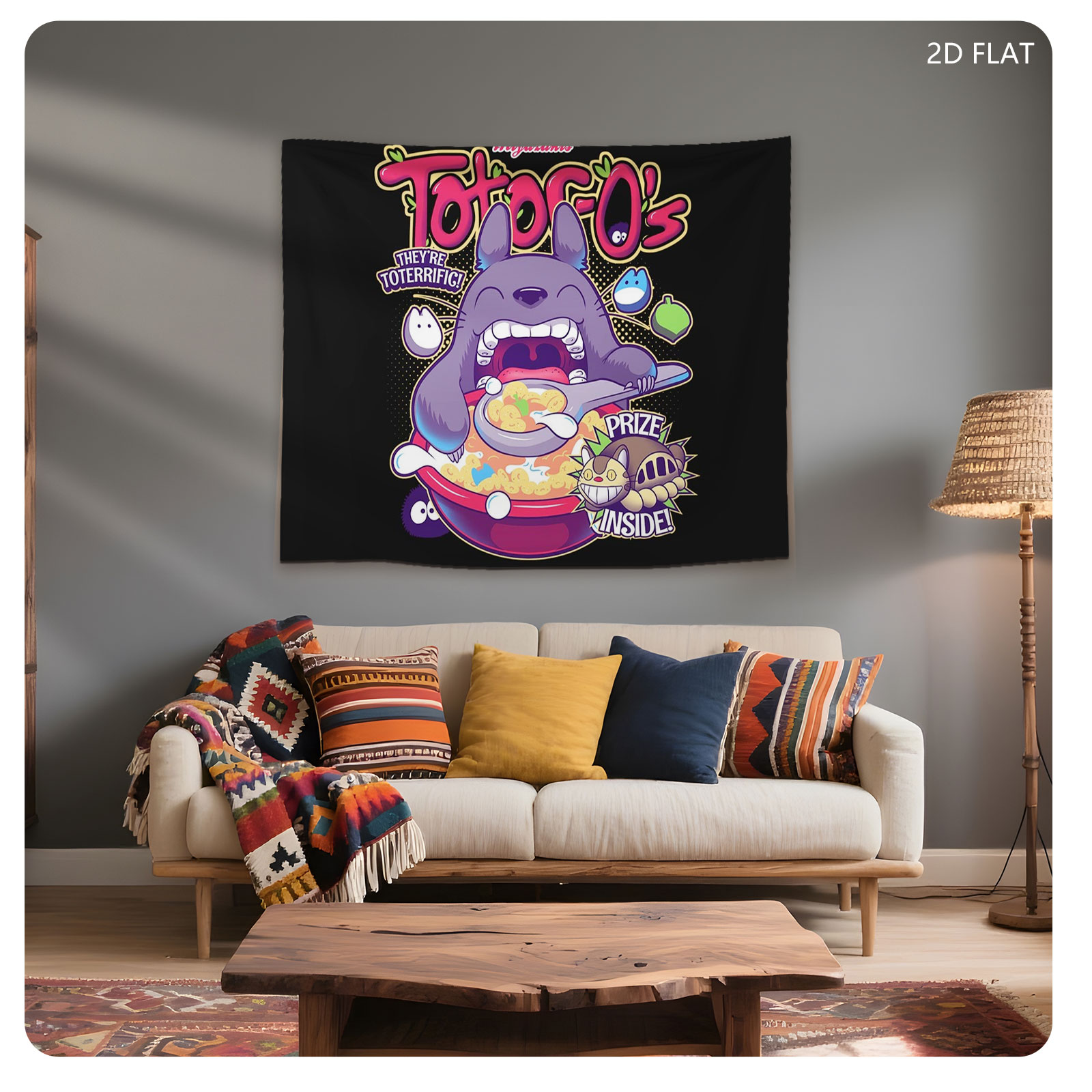 Miyazaki's Totoro's Cereal: They're TOTERRIFIC! Prize Inside! - Tapestry