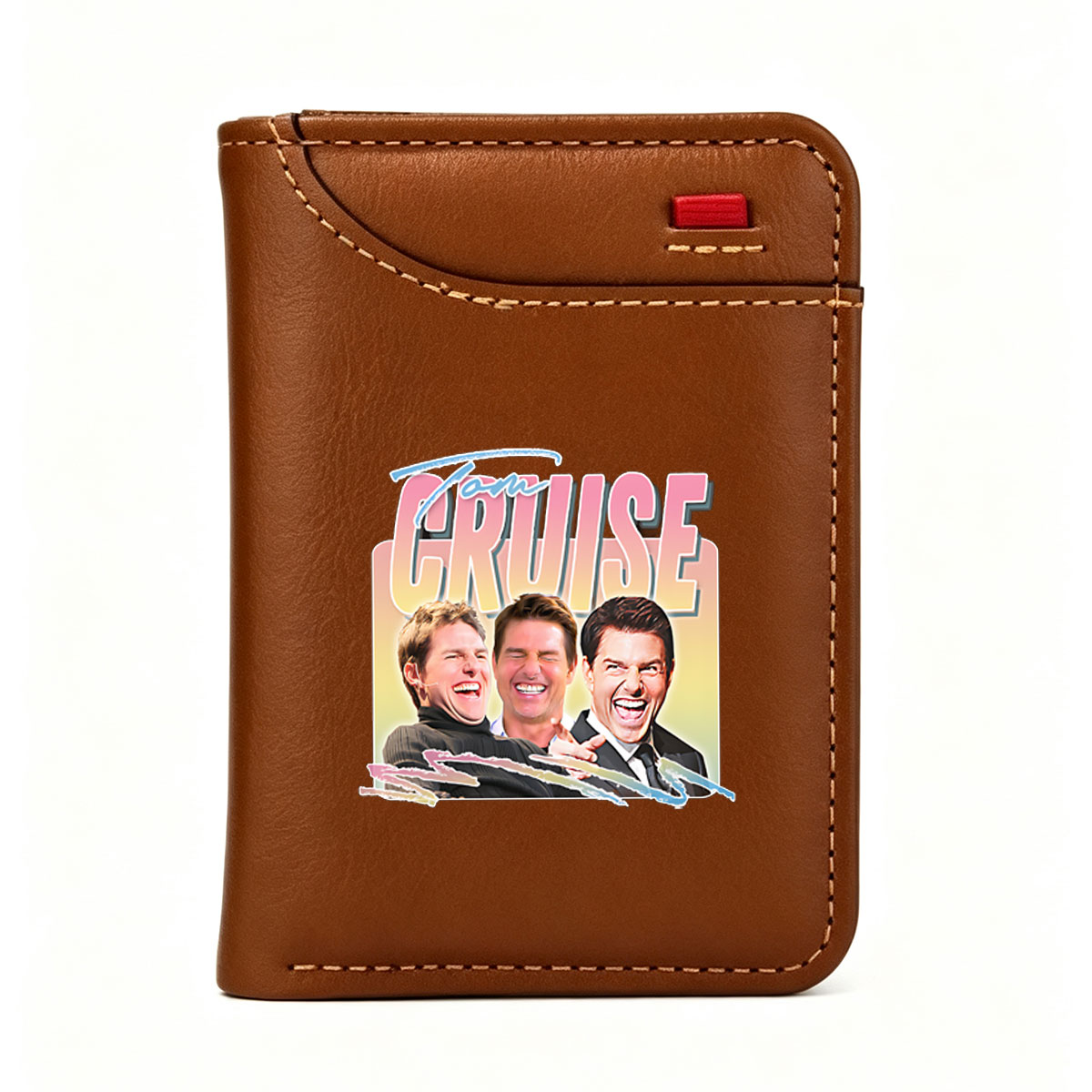 Tom Cruise: Three Faces of Laughter and Action - Vertical Style Wallet