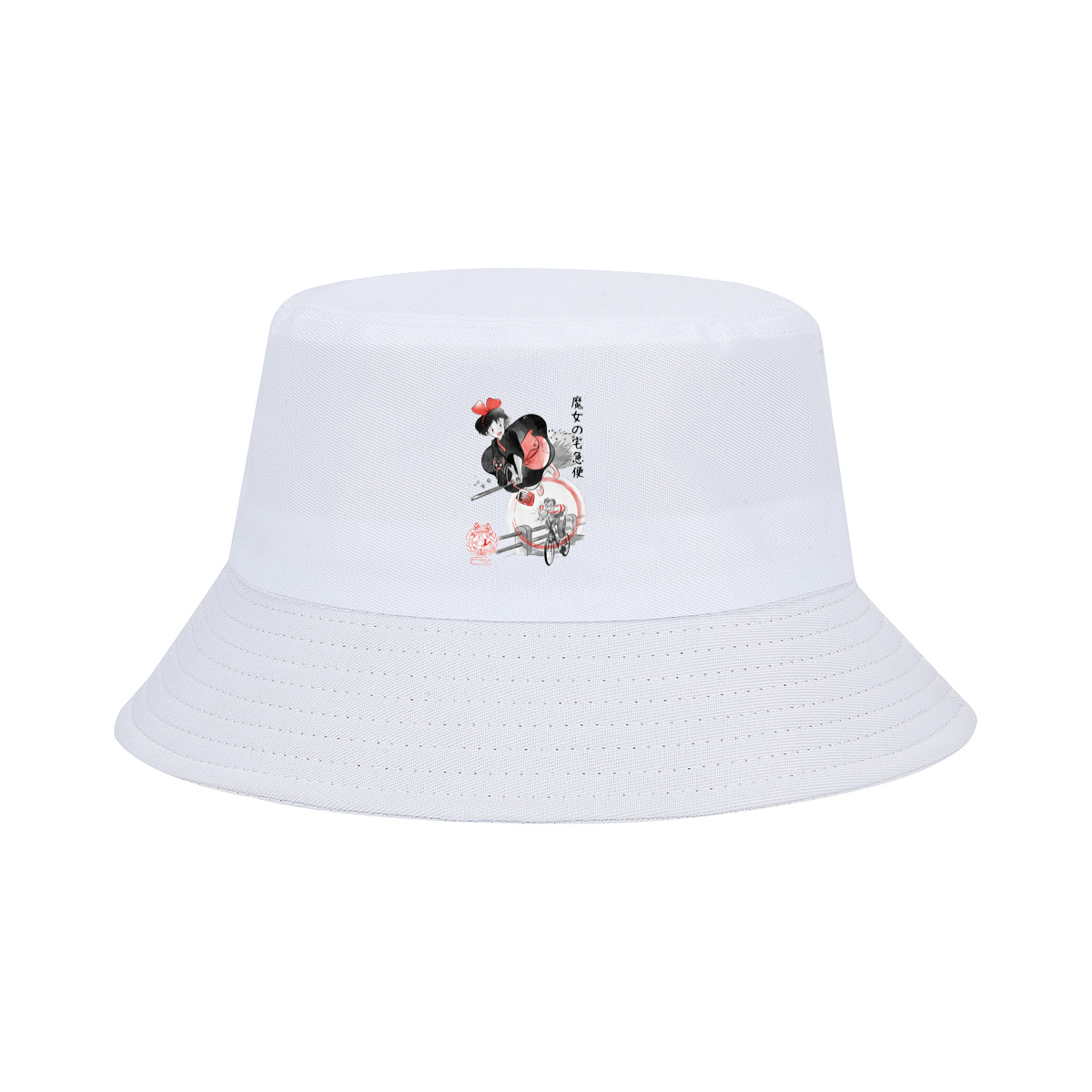 Kiki's Delivery Service: Kiki and Jiji on Broomstick with Delivery Man - Fisherman's Hat